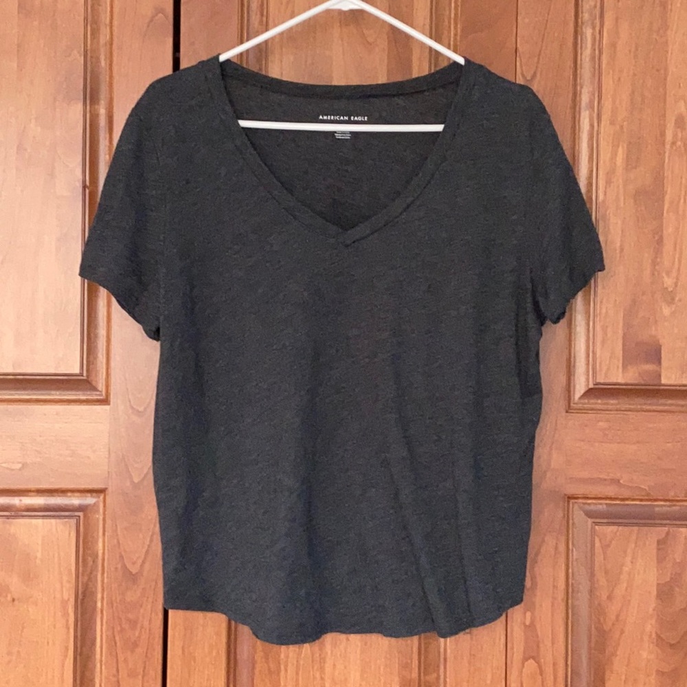 Dark Gray V-Neck Tee
